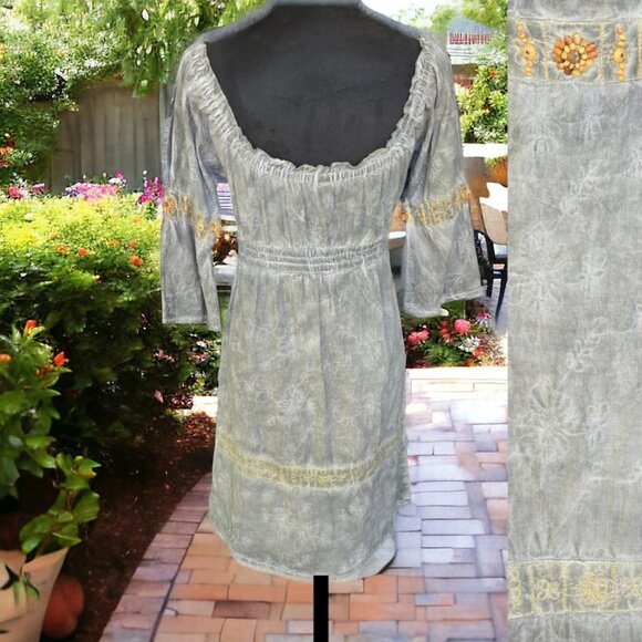 NWT SACRED THREADS (SM) Tie Dye Peasant Dress - Picture 4 of 10